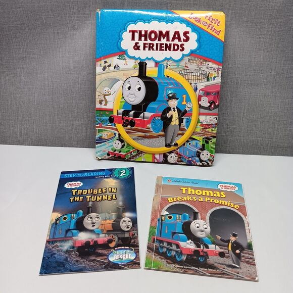 Thomas & Friends Books Lot 3 Look Find Little Golden Step Into Reading Engine - Picture 1 of 8